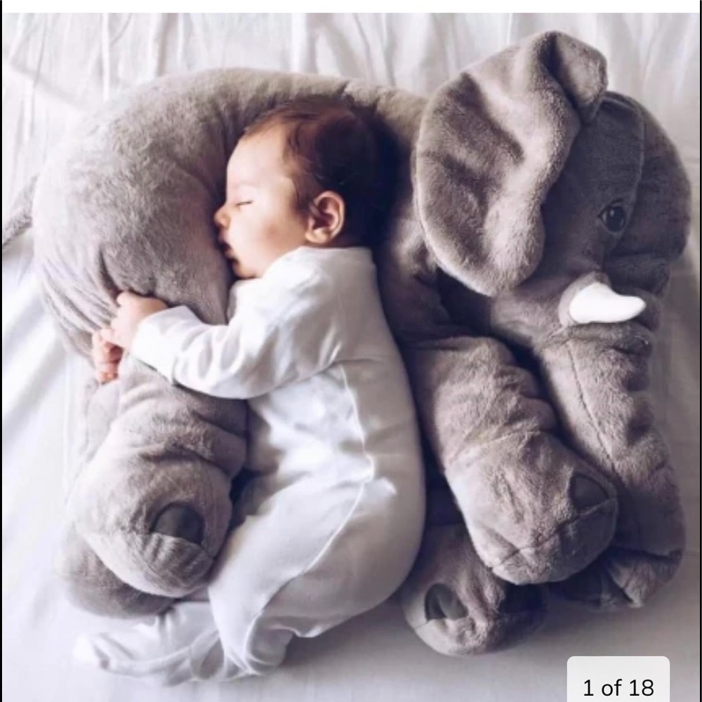 Inspire Uplift Gray Elephant Plush Baby/Toy/ Plush Pillow